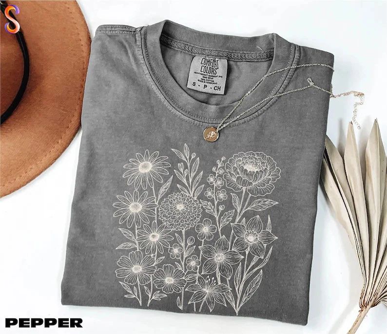 Wildflowers Flower Boho Nature Garden Comfort Tee
