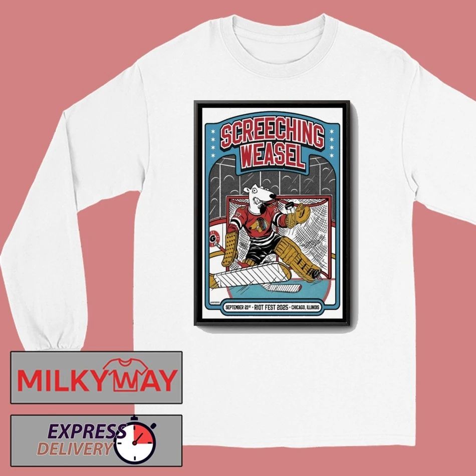 Screeching Weasel Sept 21 2025 Chicago Illinois Poster shirt
