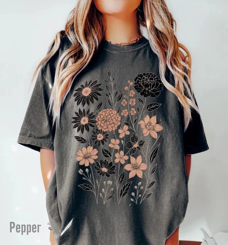 Boho Christian Faith Comfort Tee Floral Shirt