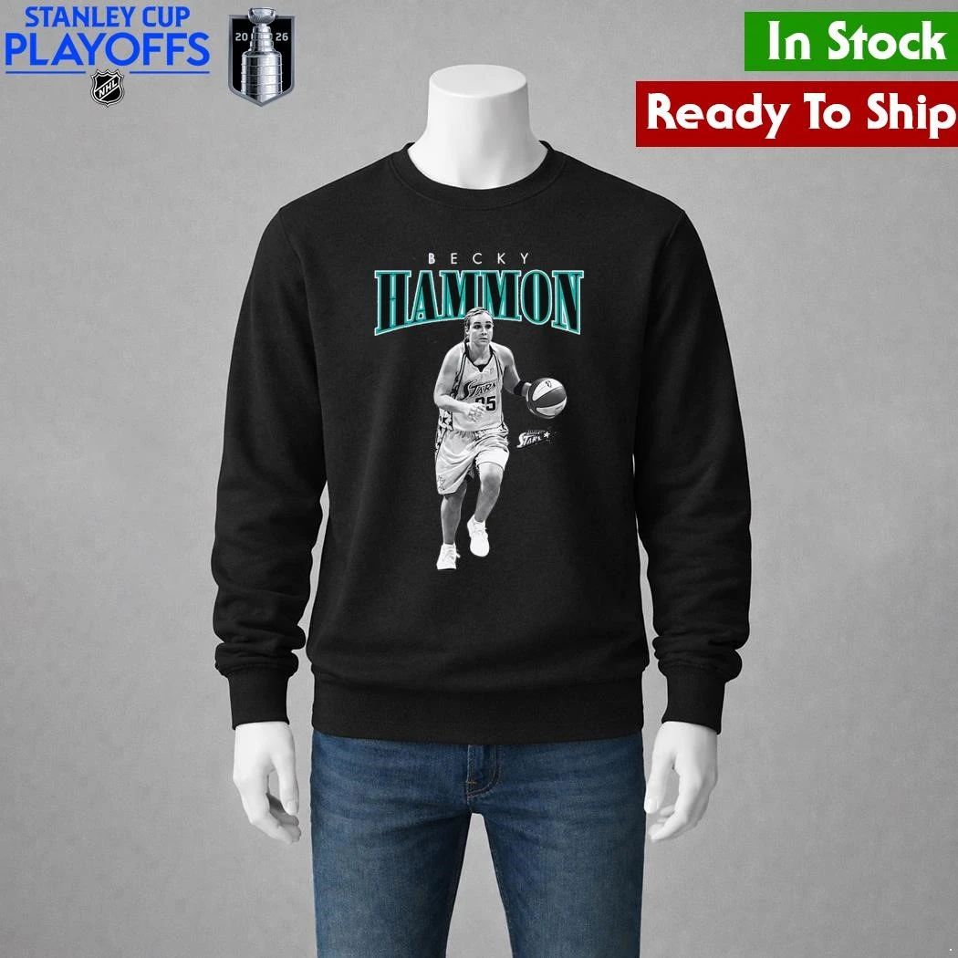 Becky Hammon San Antonio Stars Mitchell & Ness Court Origins Player Boyfriend Shirt