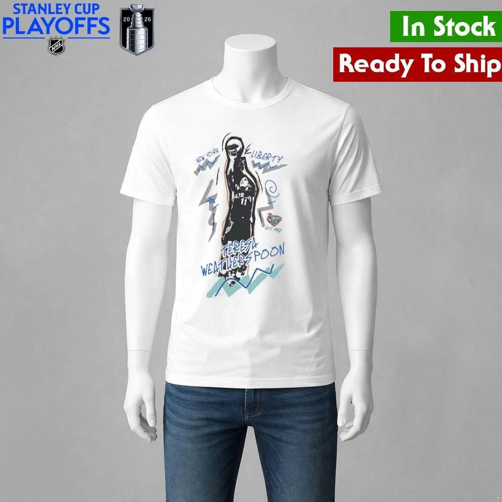 Teresa Weatherspoon New York Liberty Mitchell & Ness Court Origins Chalked Up Shirt