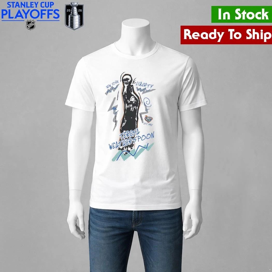 Teresa Weatherspoon New York Liberty Mitchell & Ness Court Origins Chalked Up Shirt