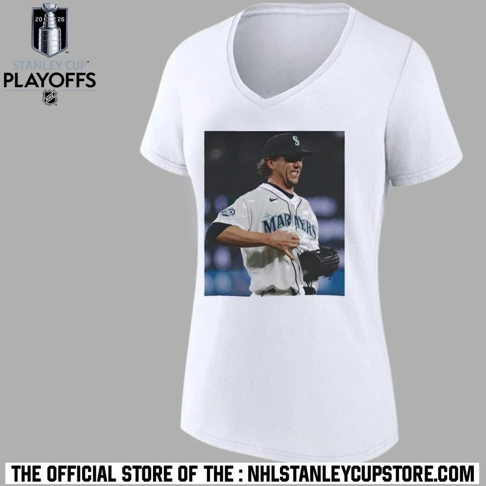 Logan Gilbert Baseball Pitcher Catches Ball In Photo Shirt