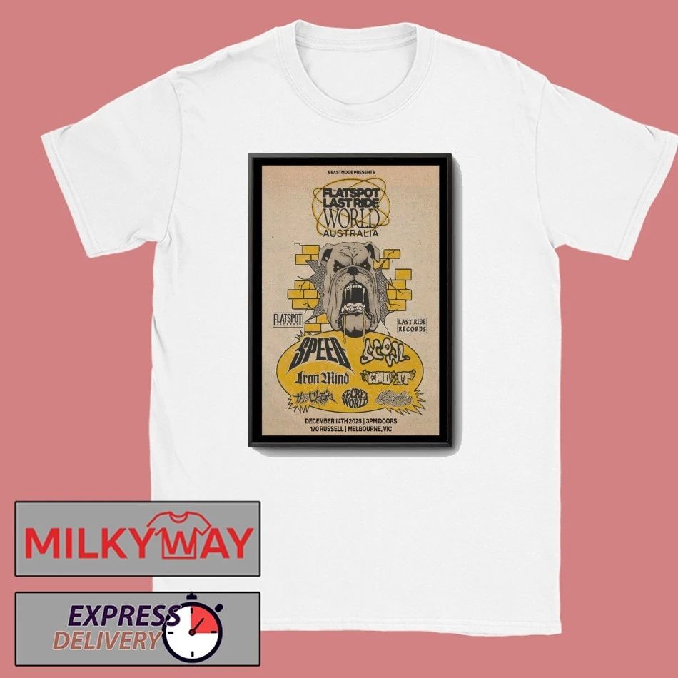 Flatspot Records Melbourne, VIC Australia 2025 Tour Poster shirt