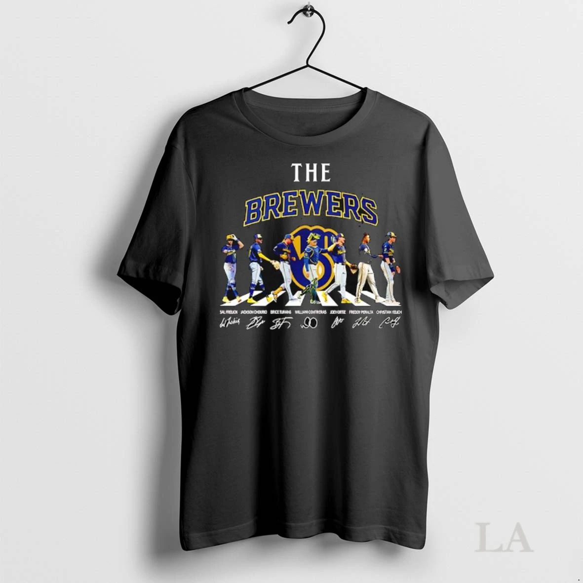 Original The Milwaukee Brewers Signatures Players Depicted Abbey Road Cover Ladies