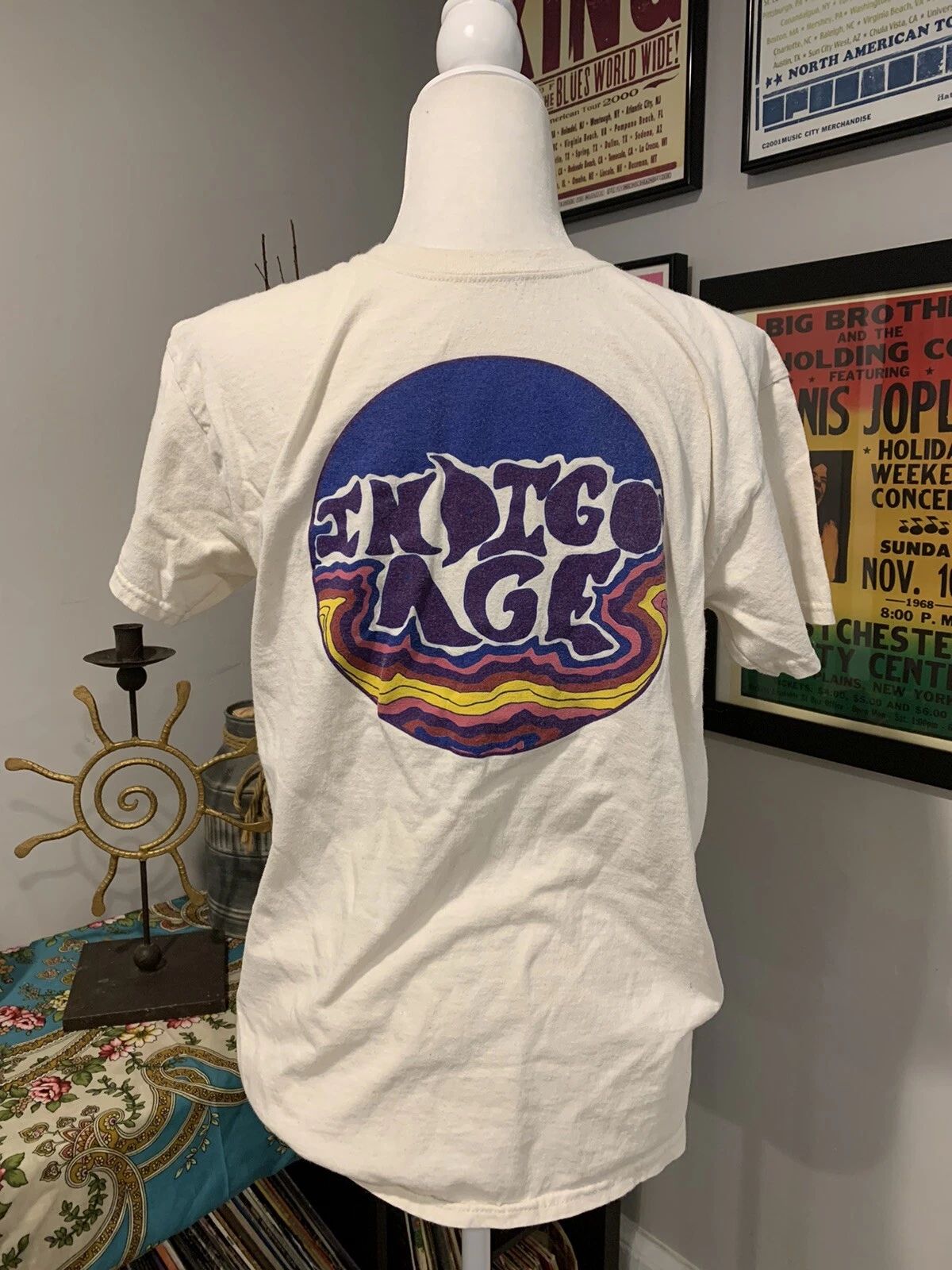 Indigo Age Band concert t Graphic Shirt White BOHO FESTIVAL Size small S