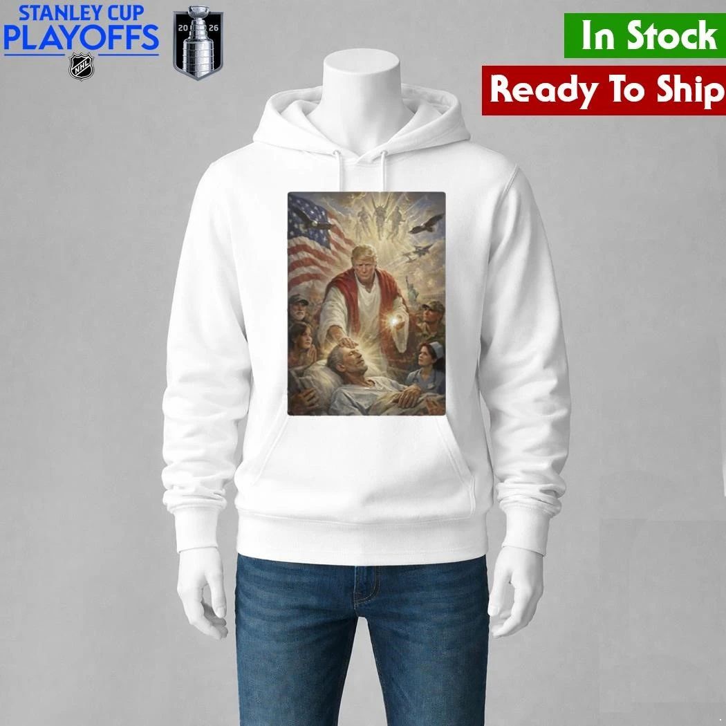 Trump Jesus Patriotic Healing Scene 2026 Humor Shirt