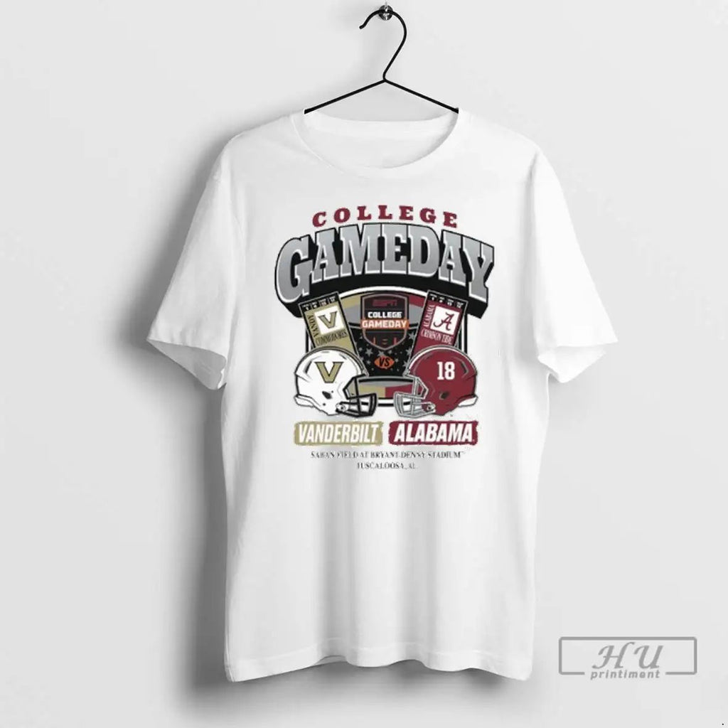 Officials College Gameday 2025 Vanderbilt Vs Alabama Ticket T Shirts
