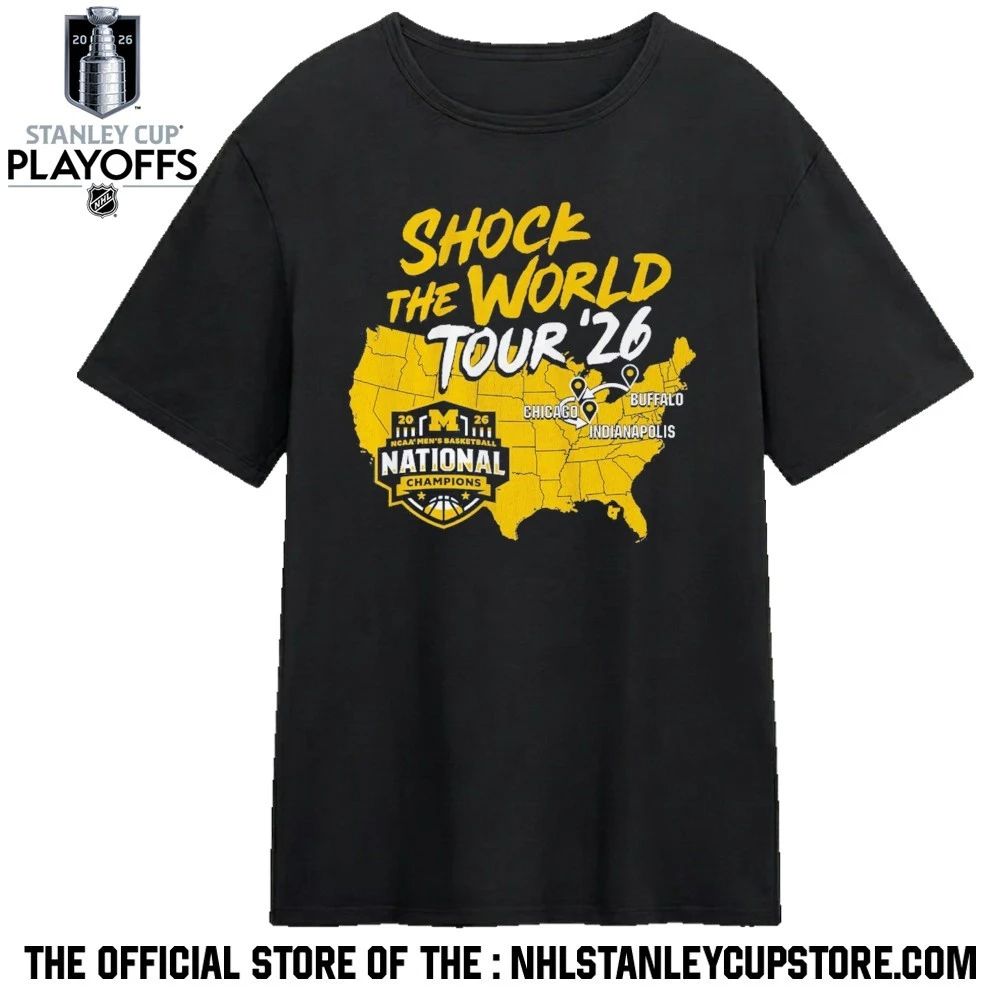 Michigan Wolverines 2026 National Champions Shock the World Tour Shirt