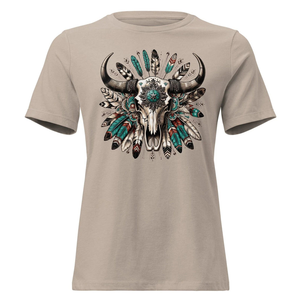 Boho Animal Skull Women's Relaxed T-Shirt