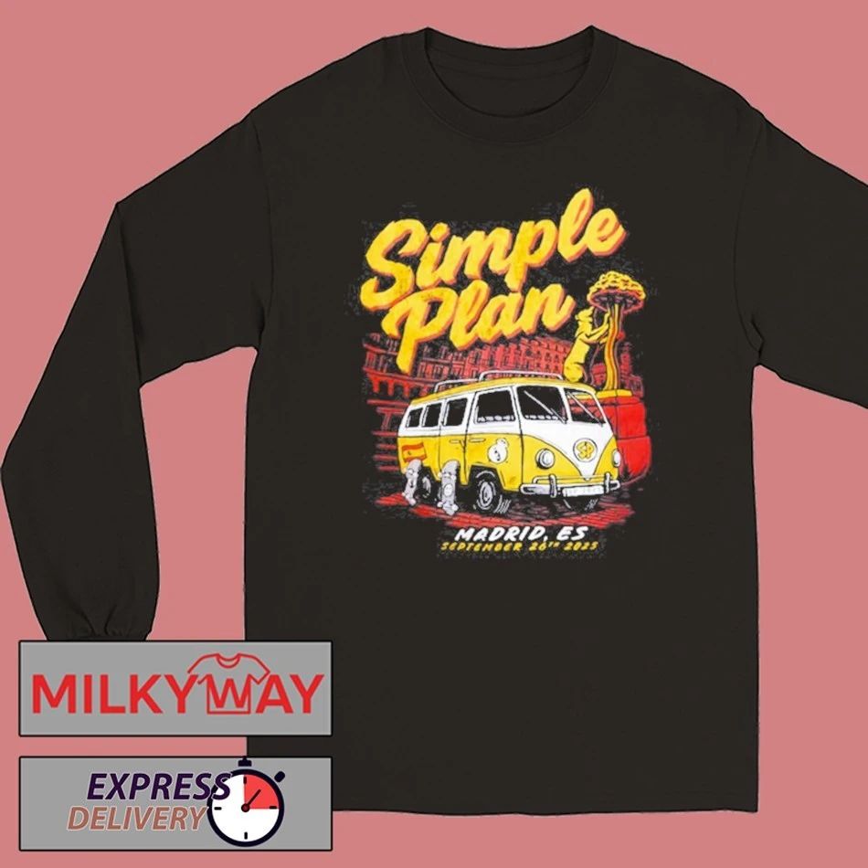 Simple Plan Madrid, Spain 2025 Event T-Shirt