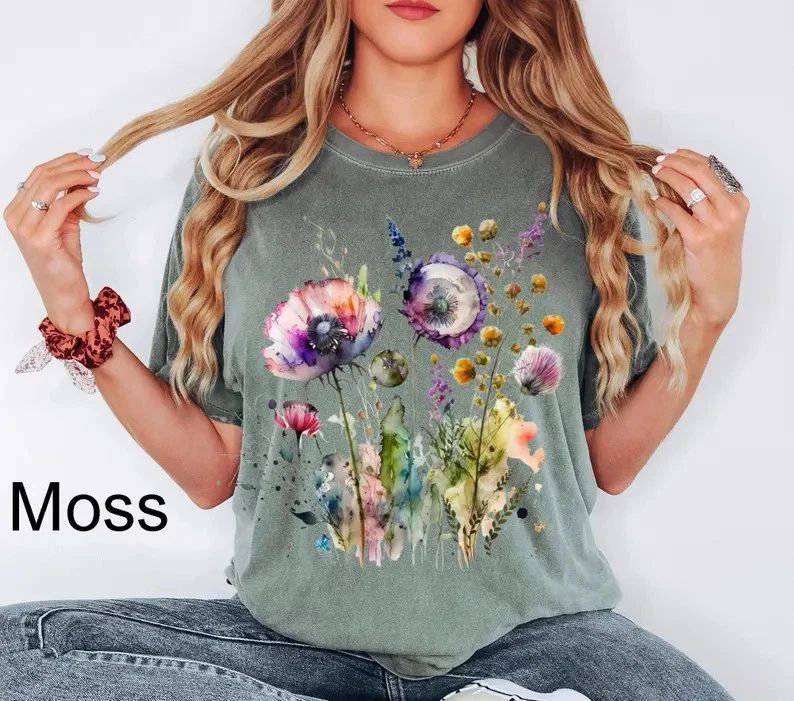 Boho Cottagecore Comfort Tee Soft Aesthetic Shirt Gift for