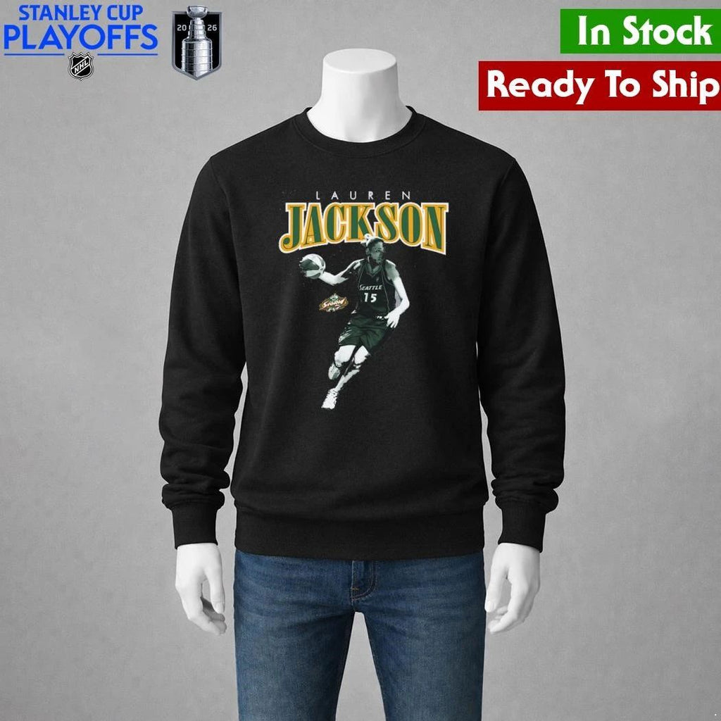 Lauren Jackson Seattle Storm Mitchell & Ness Court Origins Player BoyfriendUp Shirt