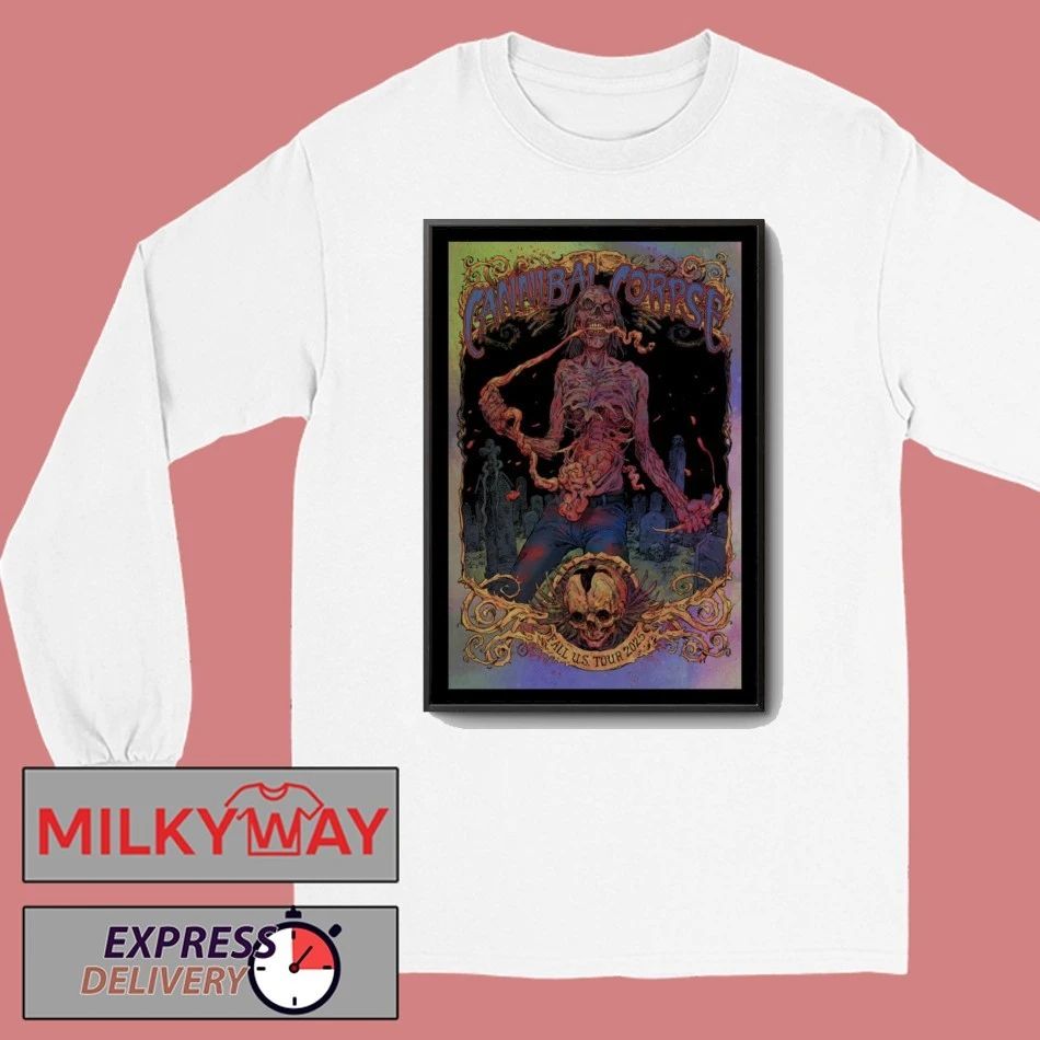 Cannibal Corpse Fall Tour 2025 Poster Foil shirt