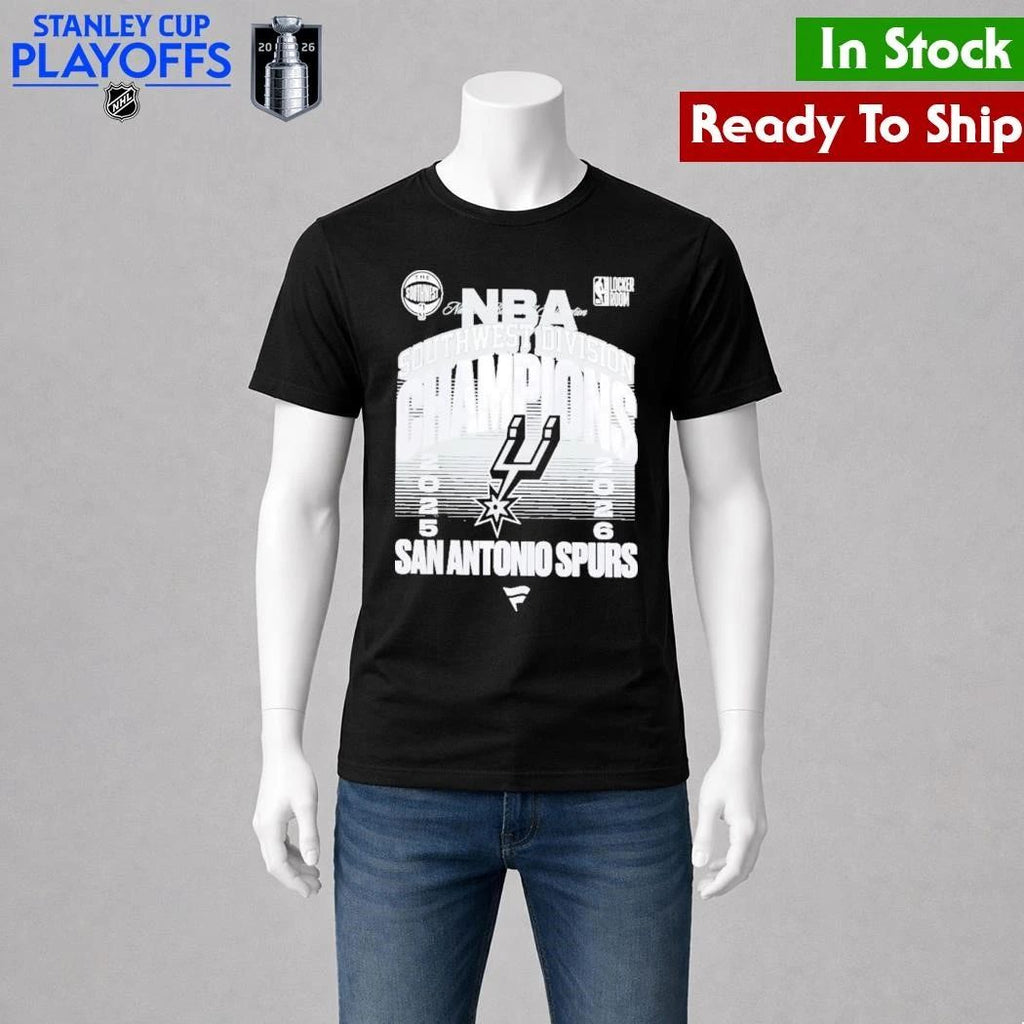 NBA Southwest Division Champions 2025 2026 San Antonio Spurs Locker Room Shirt