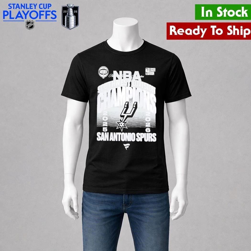 NBA Southwest Division Champions 2025 2026 San Antonio Spurs Locker Room Shirt