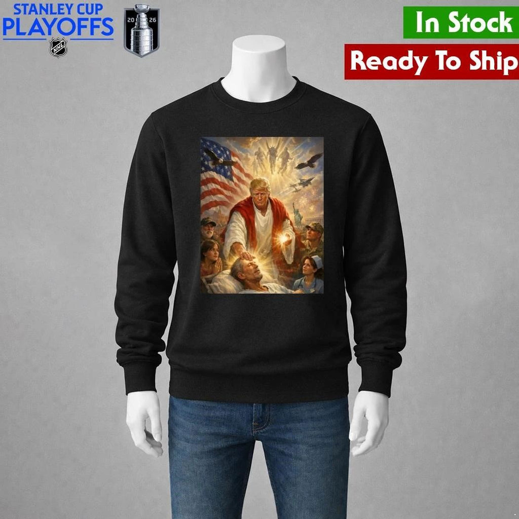 Trump as Jesus Healing the Sick Epstein Meme Shirt