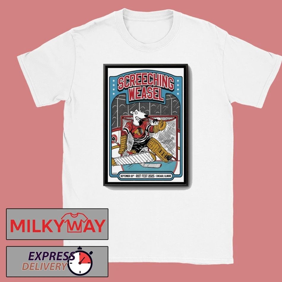Screeching Weasel Sept 21 2025 Chicago Illinois Poster shirt
