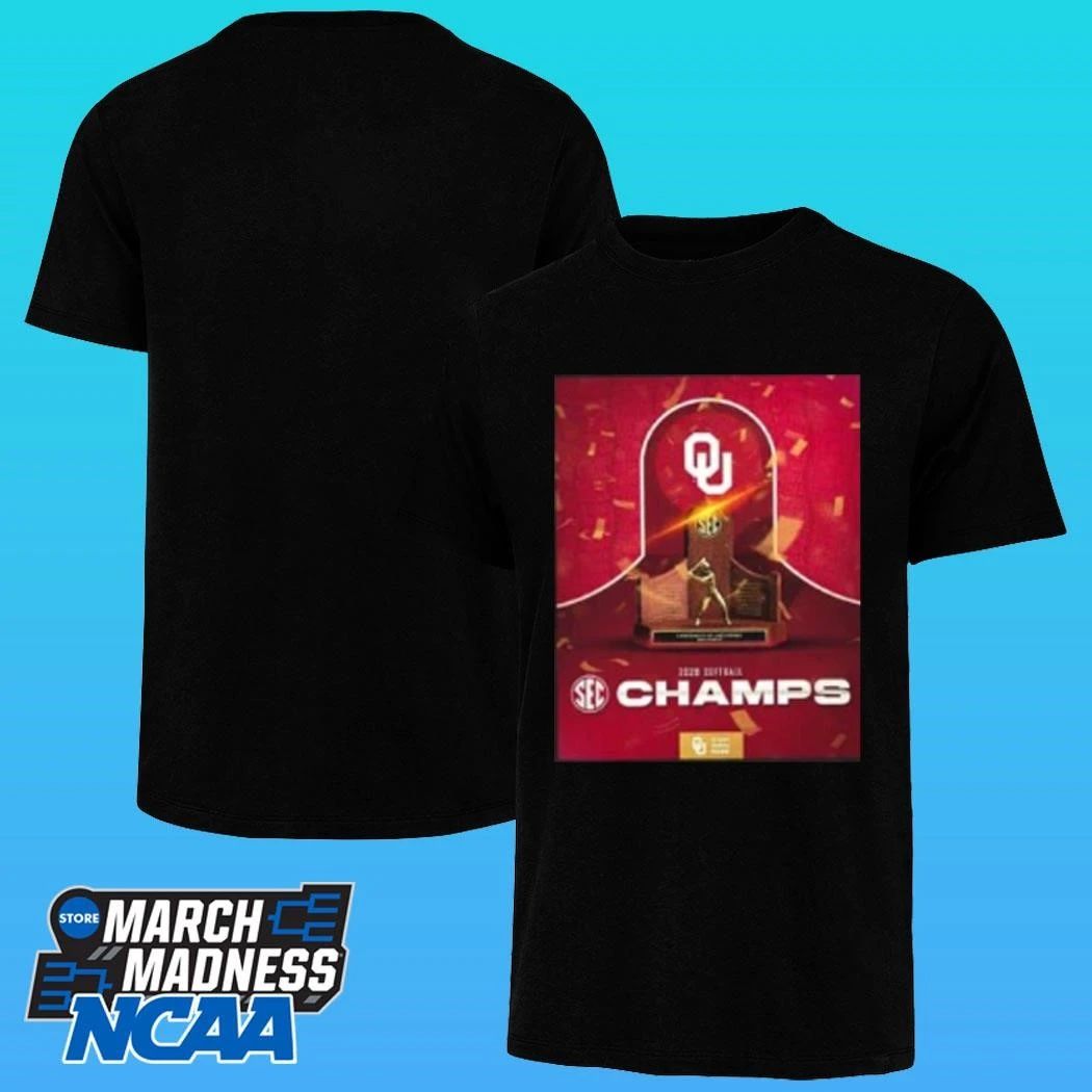 2026 Softball Champions Oklahoma Sooners 2026 Sec Regular Season Champions Black Shirt