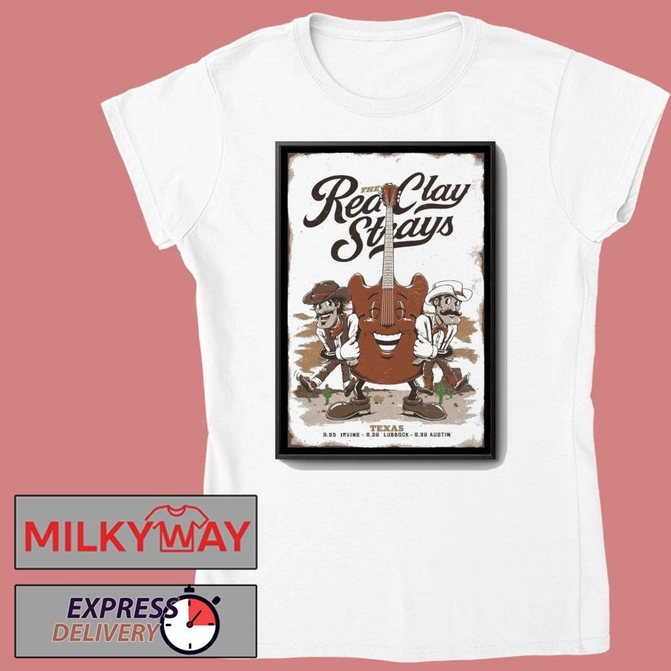 The Red Clay Strays Sept 28 2025 Austin Texas Poster shirt