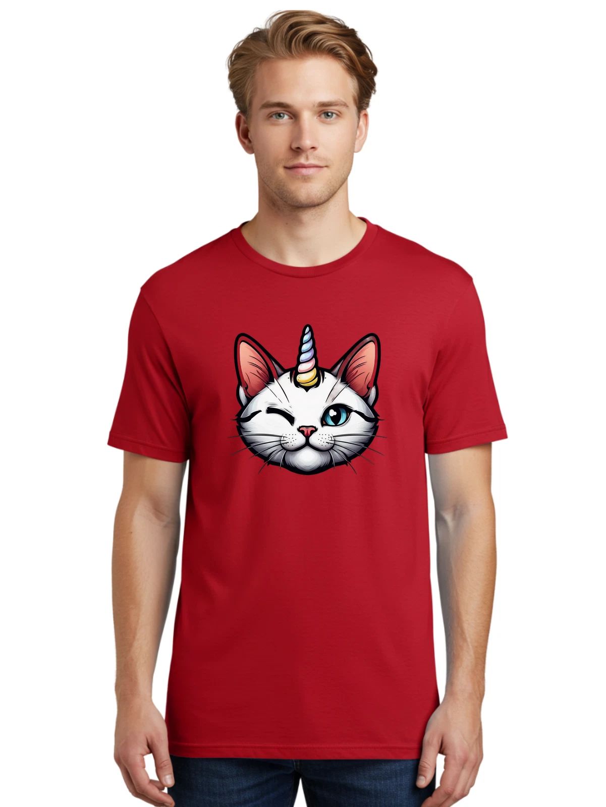 Caticorn-12 Mens Graphic Tee, 100% Cotton, Casual Summer Wear
