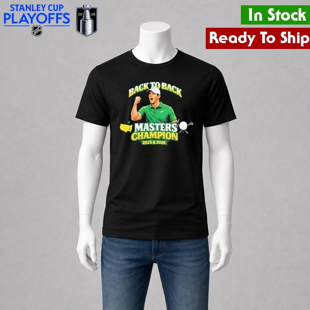 Rory McIlroy Back To Back Masters Champion 2026 Golf Shirt