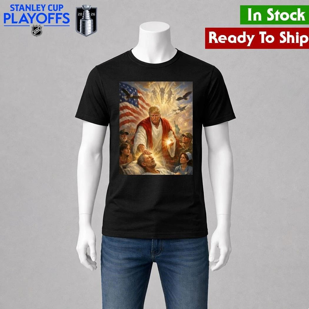 Trump as Jesus Healing the Sick Epstein Meme Shirt