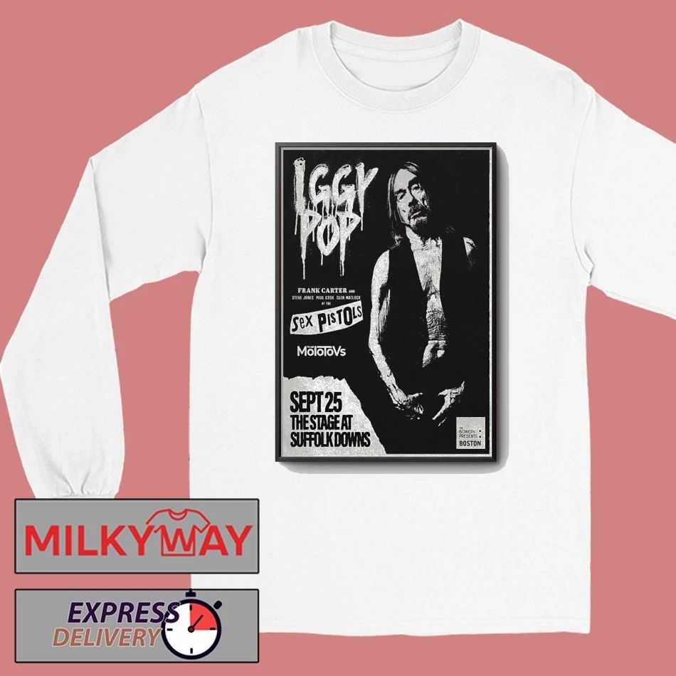 Iggy Pop Boston MA Sept 25 2025 Poster shirt