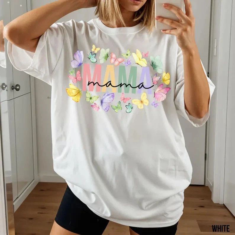 Vintage Boho Butterfly Mama Comfort Tee Shirt Gift