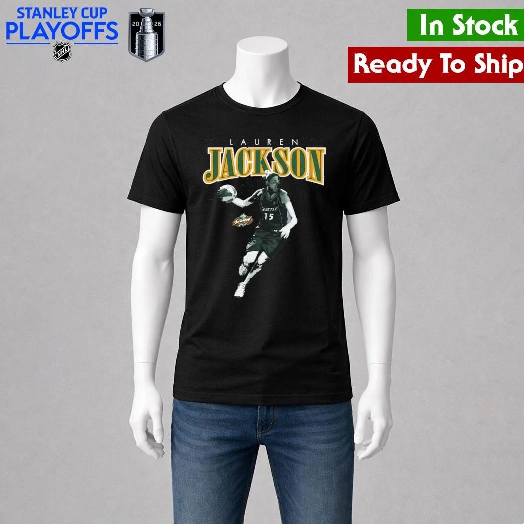 Lauren Jackson Seattle Storm Mitchell & Ness Court Origins Player BoyfriendUp Shirt