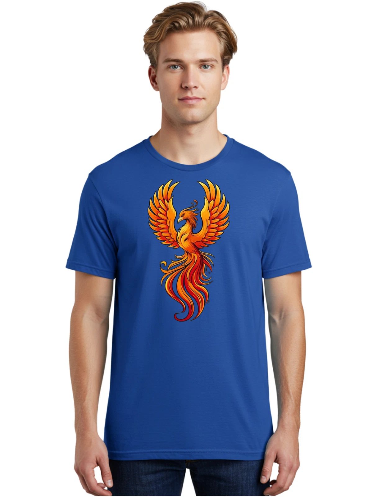 Phoenix-2 Mens Graphic Tee, 100% Cotton, Casual Summer Wear