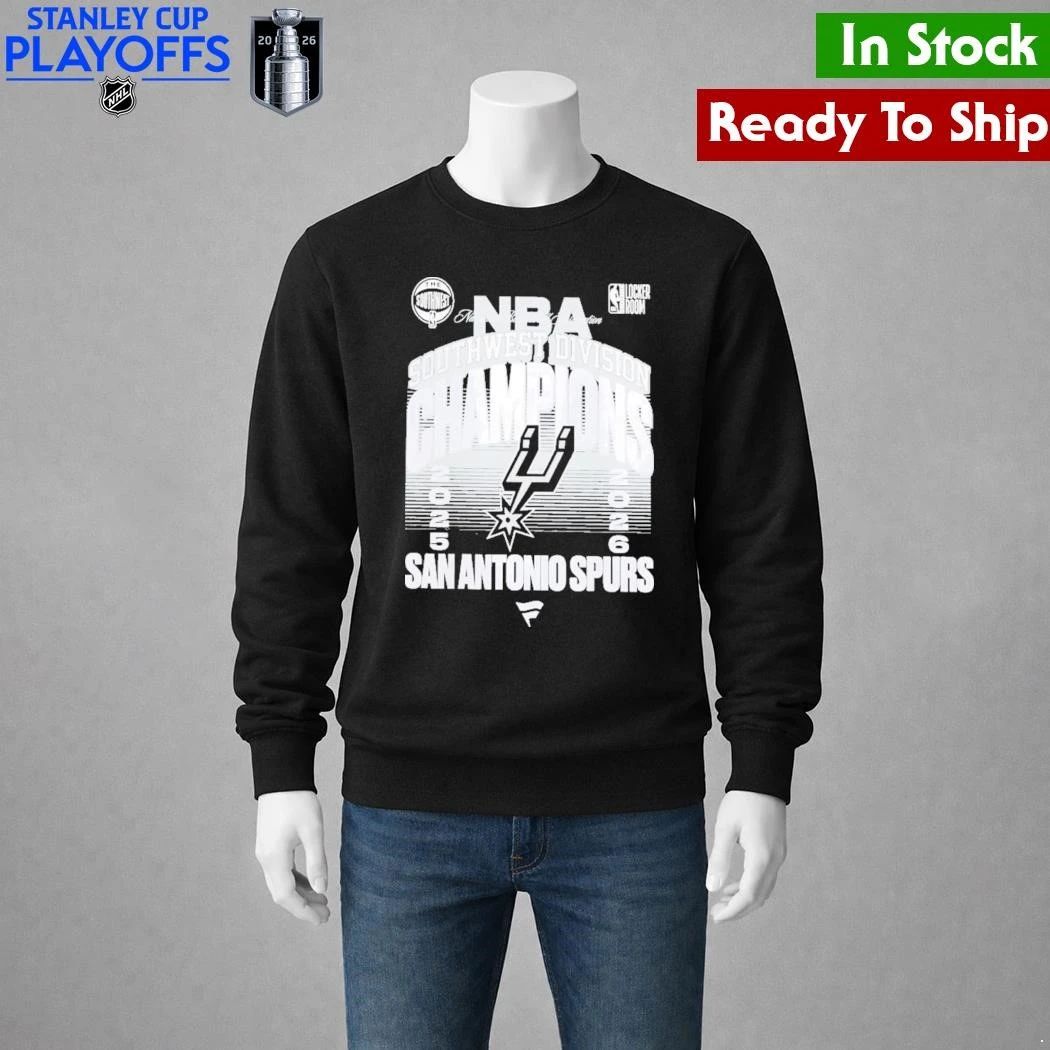 NBA Southwest Division Champions 2025 2026 San Antonio Spurs Locker Room Shirt