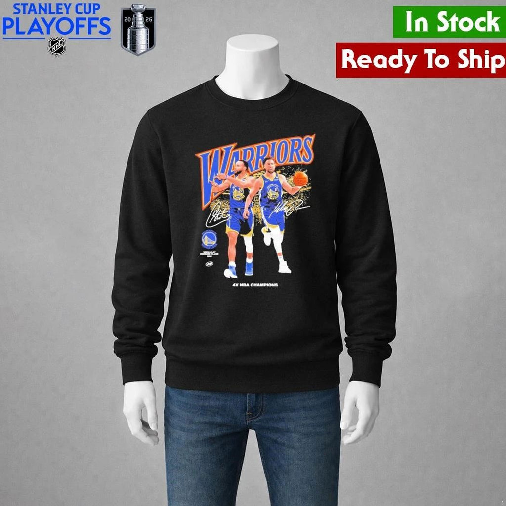 Steph and Klay Designed By Jee 2026 Golden State Warriors 4x NBA Champions Shirt