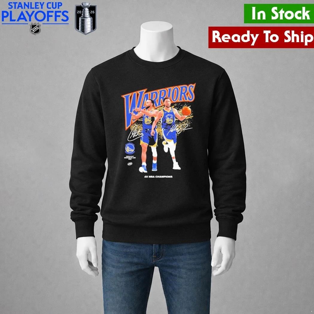 Steph and Klay Designed By Jee 2026 Golden State Warriors 4x NBA Champions Shirt