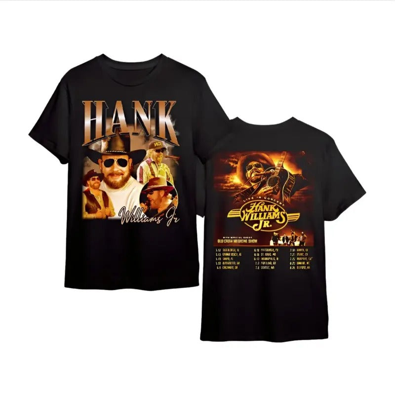 vintage hank williams jr live headlining tour 2023 t shirt