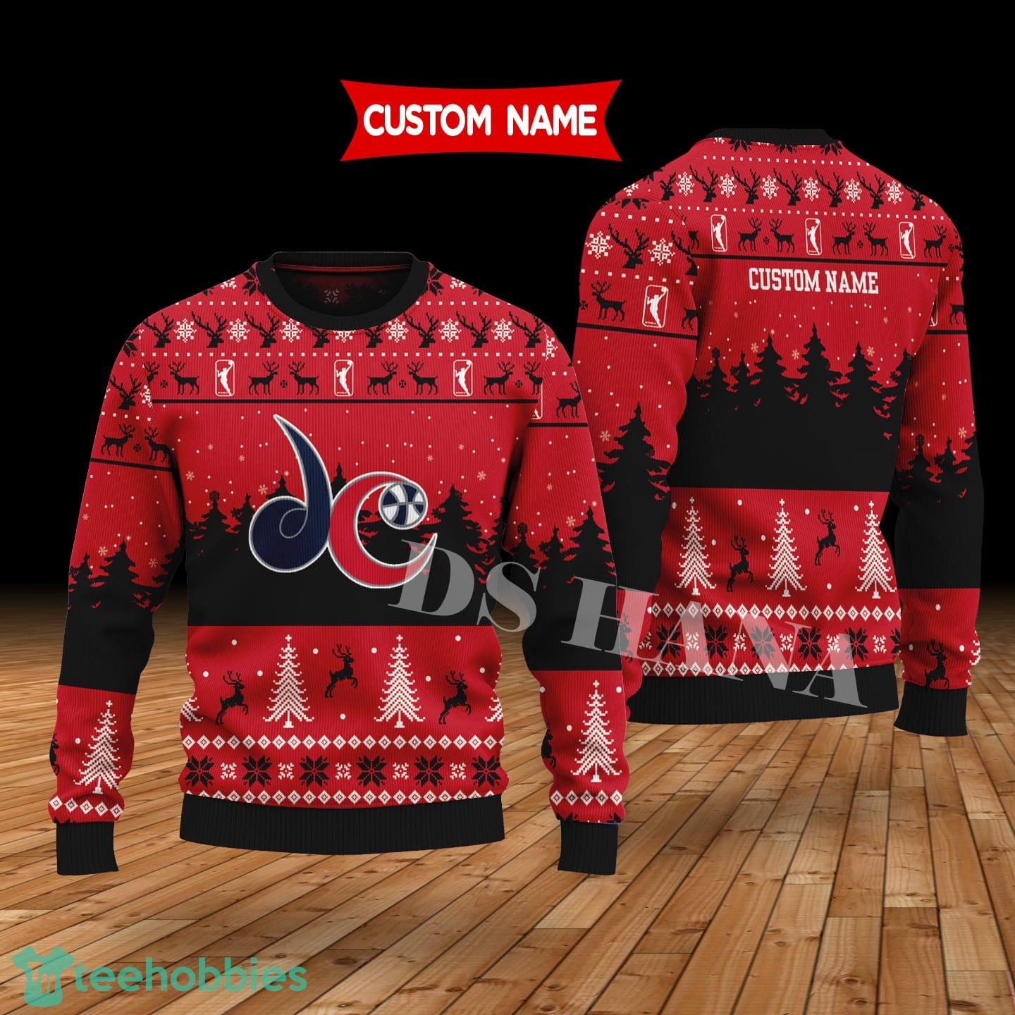 Washington Mystics Custom Name Merry Xmas Sweater For Soccer Sport Team’s Fans Sweater