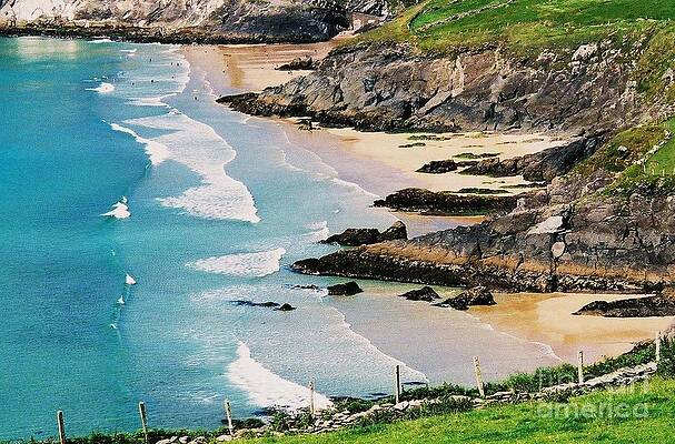 Waves Coming Ashore At Sybil Point Ireland  Vision # 1 Print