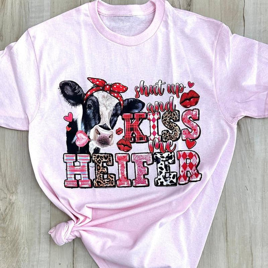 zKiss Me Heifer Graphic Tee